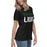 Side view of Spring High School Lions Women's Black Relaxed T-shirt 017