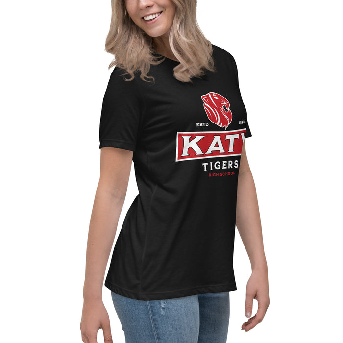 Side view of Katy High School Tigers Women's Relaxed Fit T-shirt 202
