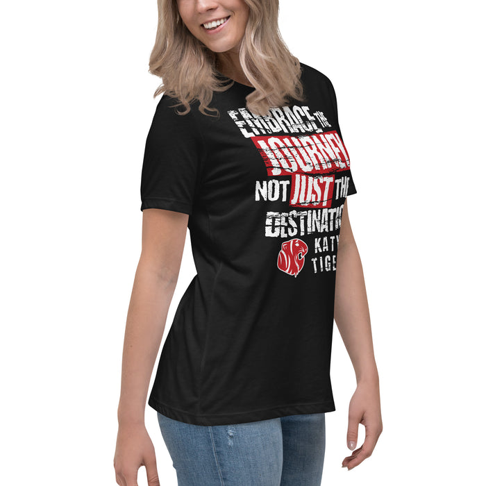 Side view of Katy High School Tigers Women's Relaxed Fit T-shirt 232