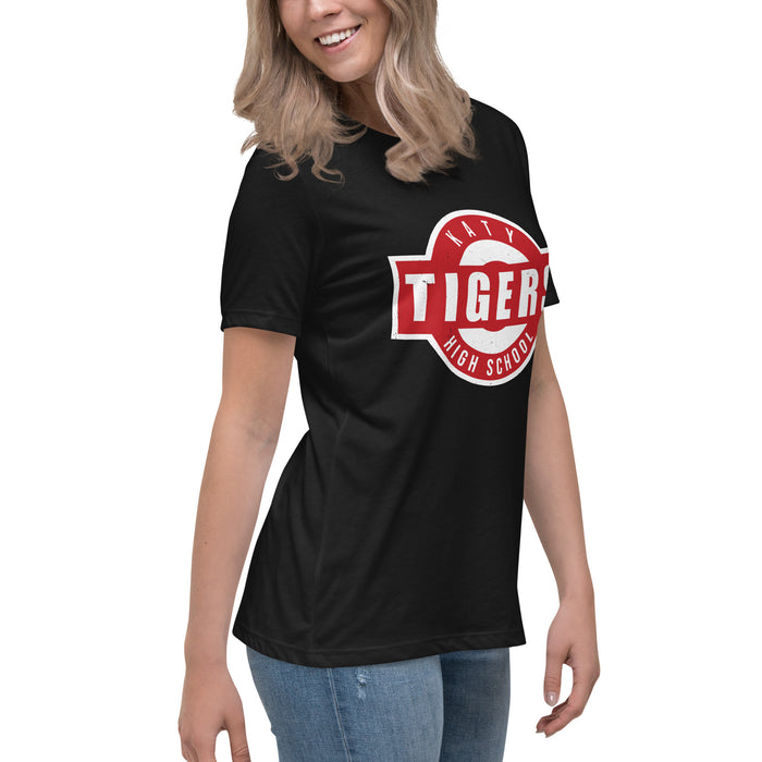 Side view of Katy High School Tigers Women's Relaxed Fit T-shirt 011
