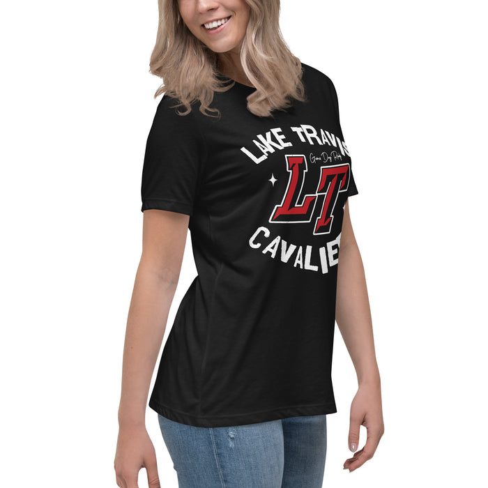 Side view of Lake Travis High School Cavaliers Women's Relaxed Fit T-shirt 228