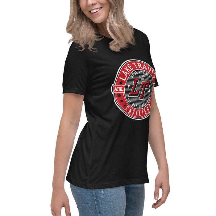 Side view of Lake Travis High School Cavaliers Women's Relaxed Fit T-shirt 224