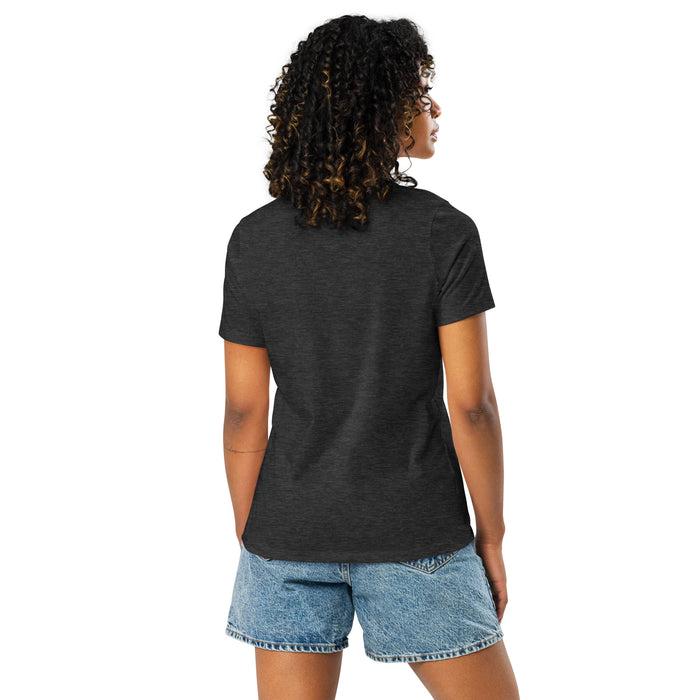 Woman wearing Dekaney High School Wildcats Women's Dark Grey Heather T-shirt 207