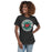 WOman wearing The Woodlands High School Highlanders Dark Grey Heather Women's T-shirt 202