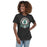 Woman wearing The Woodlands High School Highlanders Dark Grey Heather Women's T-shirt 210