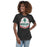 Woman wearing The Woodlands High School Highlanders Dark Grey Heather Women's T-shirt 218