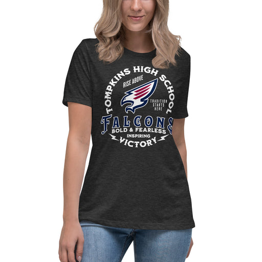 Tompkins High School Falcons Women's Dark Grey T-shirt 206