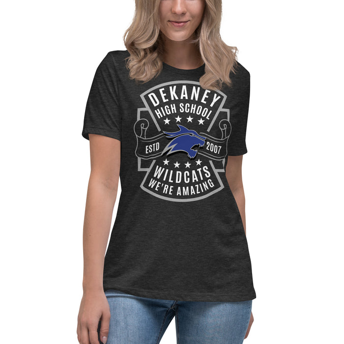 Dekaney High School Wildcats Women's Dark Grey Heather T-shirt 207
