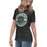 Side view of The Woodlands High School Highlanders Dark Grey Heather Women's T-shirt 202