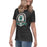 Side view of The Woodlands High School Highlanders Dark Grey Heather Women's T-shirt 210