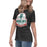 Side view of The Woodlands High School Highlanders Dark Grey Heather Women's T-shirt 218