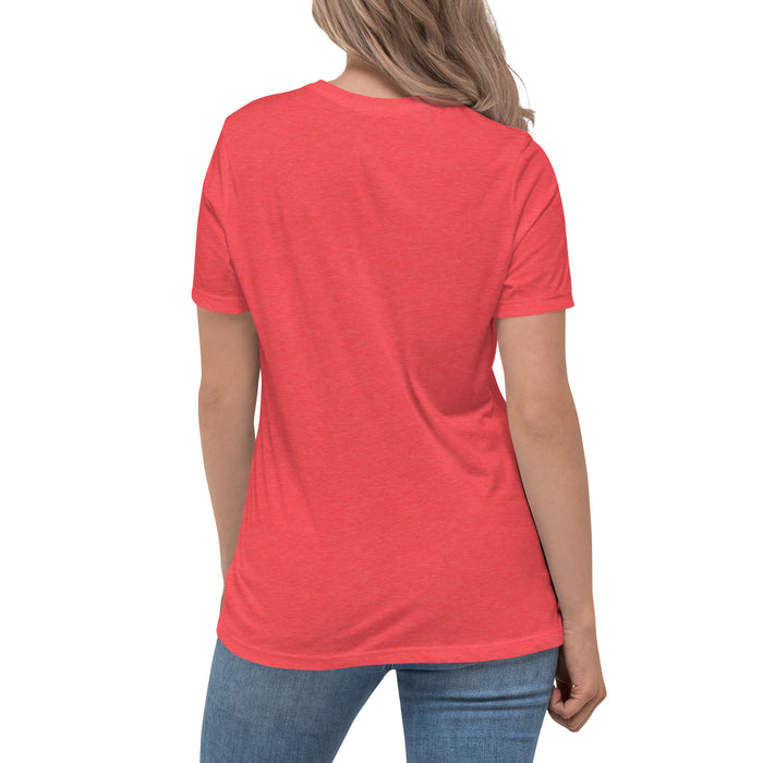 Back view of Lake Travis High School Cavaliers Women's Relaxed Fit T-shirt 223
