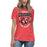 Tomball High School Cougars Women's Red Heather T-shirt 204