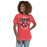 Woman wearing Tomball High School Cougars Women's Red Heather T-shirt 204