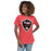 Woman wearing Tomball High School Cougars Women's Red Heather T-shirt 225