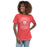 Woman wearing Tomball High School Cougars Women's Red Heather T-shirt 207