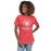 Woman wearing Tomball High School Cougars Women's Red Heather T-shirt 226