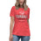 Tomball High School Cougars Women's Red Heather T-shirt 217