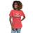 Woman wearing Tomball High School Cougars Women's Red Heather T-shirt 217