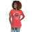 Woman wearing Tomball High School Cougars Women's Red Heather T-shirt 206