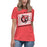 Tomball High School Cougars Women's Red Heather T-shirt 223