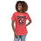 Woman wearing Tomball High School Cougars Women's Red Heather T-shirt 213