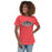 Woman wearing Tomball High School Cougars Women's Red Heather T-shirt 009