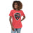 Woman wearing Westfield High School Mustangs Women's Heather Red T-shirt 225