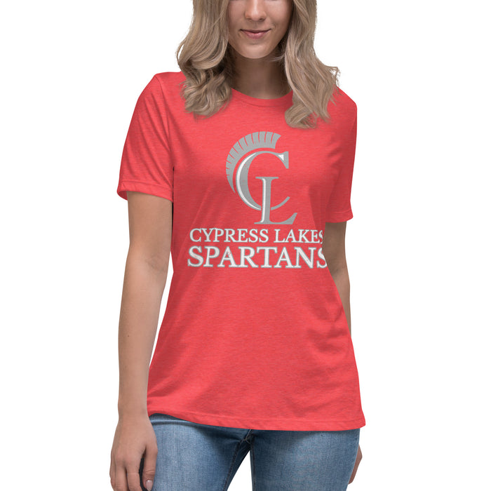 Cypress Lakes High School Spartans Heather Red Women's T-shirt 233