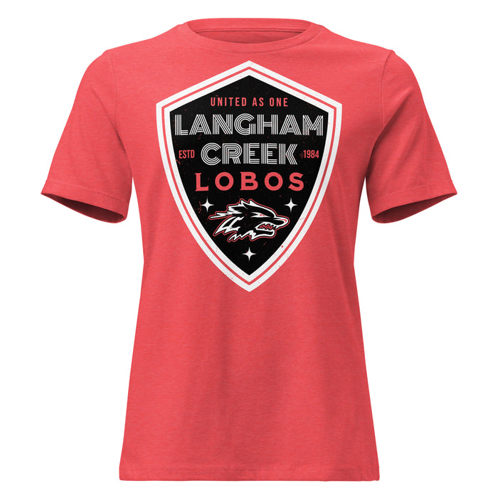 Langham Creek High School Lobos Women's Relaxed Fit T-shirt 225
