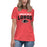 Student wearing Langham Creek High School Lobos Women's Relaxed Fit T-shirt 234