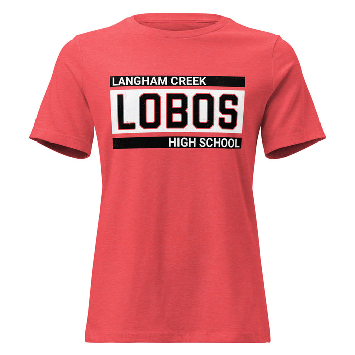 Langham Creek High School Lobos Women's Relaxed Fit T-shirt 098