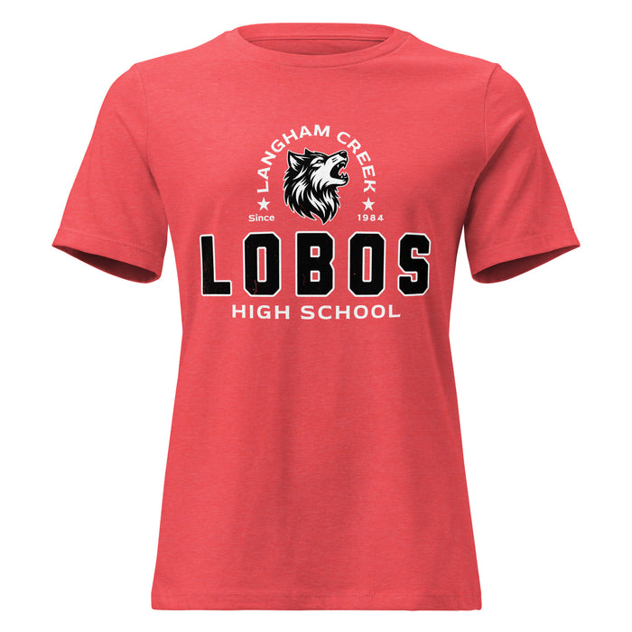 Langham Creek High School Lobos Women's Relaxed Fit T-shirt 222
