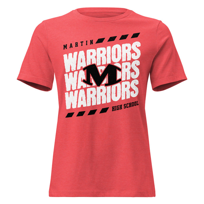 Martin High School Warriors Women's Relaxed Fit T-shirt 223