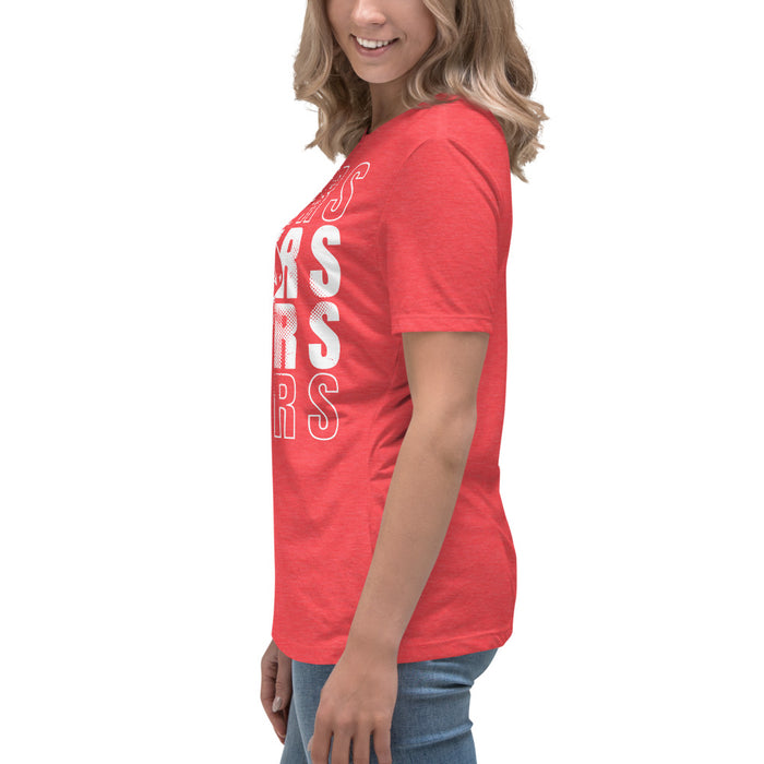 Side view of Katy High School Tigers Women's Relaxed Fit T-shirt 233