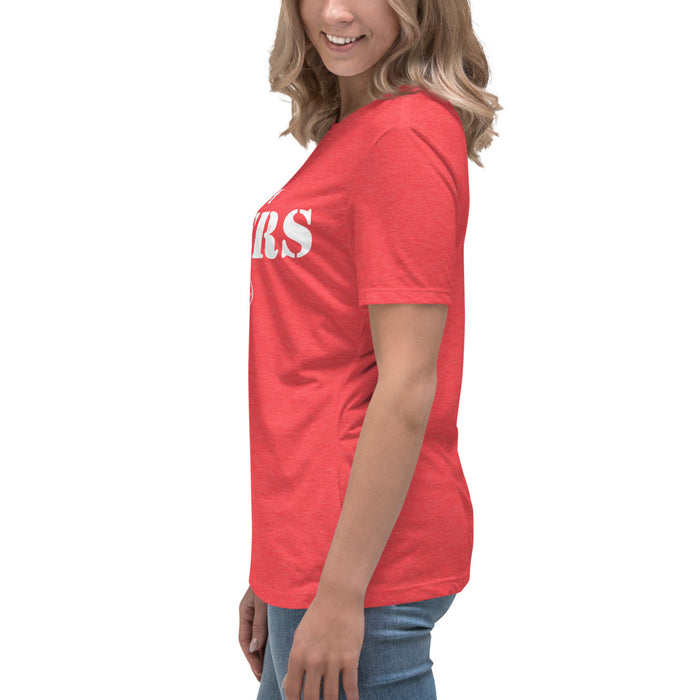 Side view of Katy High School Tigers Women's Relaxed Fit T-shirt 017