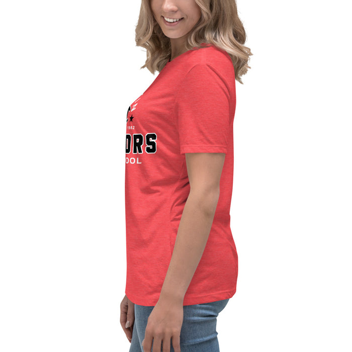 Side view of Martin High School Warriors Women's Relaxed Fit T-shirt 222
