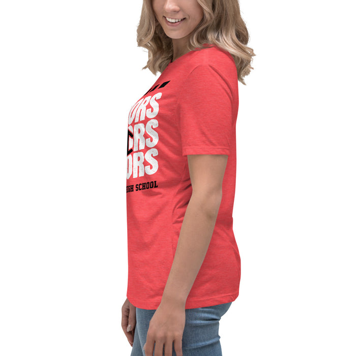 Side view of Martin High School Warriors Women's Relaxed Fit T-shirt 223