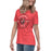 Side view of Tomball High School Cougars Women's Red Heather T-shirt 201