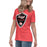 Side view of Tomball High School Cougars Women's Red Heather T-shirt 225