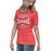 Side view of Tomball High School Cougars Women's Red Heather T-shirt 218