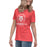 Side view of Tomball High School Cougars Women's Red Heather T-shirt 226