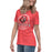 Side view of Tomball High School Cougars Women's Red Heather T-shirt 206