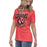 Side view of Tomball High School Cougars Women's Red Heather T-shirt 213