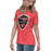 Woman wearing Westfield High School Mustangs Women's Heather Red T-shirt 225