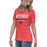 Side view of Westfield High School Mustangs Women's Heather Red T-shirt 003