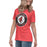 Side view of Westfield High School Mustangs Women's Heather Red T-shirt 216