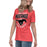 Side view of Westfield High School Mustangs Women's Heather Red T-shirt 203