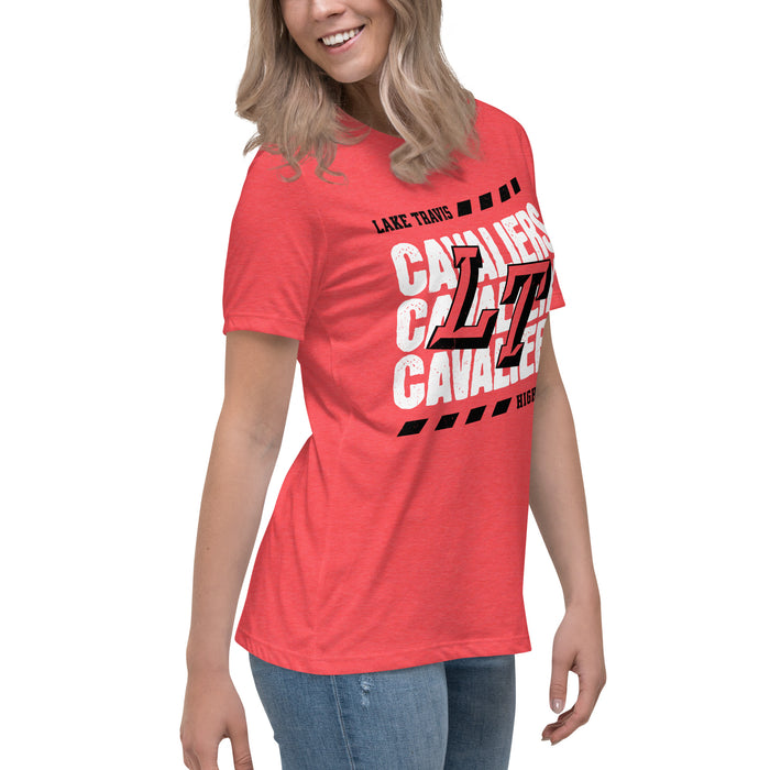Side view of Lake Travis High School Cavaliers Women's Relaxed Fit T-shirt 223