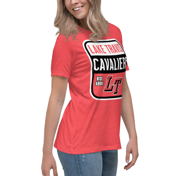 Side view of Lake Travis High School Cavaliers Women's Relaxed Fit T-shirt 001